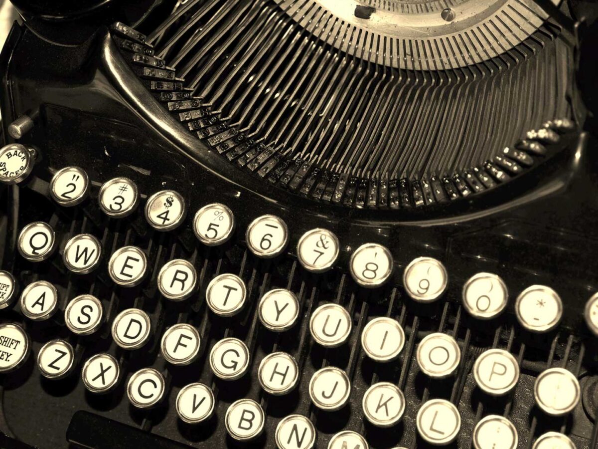 Typewriter up close